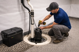 Sump pump installation in {city}